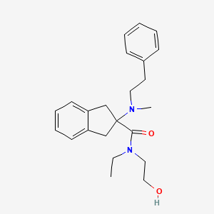 N-ethyl-N-(2-hydroxyethyl)-2-[methyl(2-phenylethyl)amino]-2-indanecarboxamide