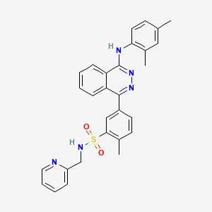 molecular formula C29H27N5O2S B5307387 5-{4-[(2,4-dimethylphenyl)amino]phthalazin-1-yl}-2-methyl-N-(pyridin-2-ylmethyl)benzenesulfonamide 