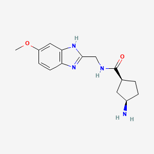 rel-(1S,3R)-3-amino-N-[(6-methoxy-1H-benzimidazol-2-yl)methyl]cyclopentanecarboxamide dihydrochloride