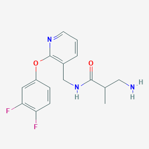 3-amino-N-{[2-(3,4-difluorophenoxy)pyridin-3-yl]methyl}-2-methylpropanamide