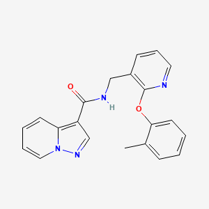 N-{[2-(2-methylphenoxy)pyridin-3-yl]methyl}pyrazolo[1,5-a]pyridine-3-carboxamide