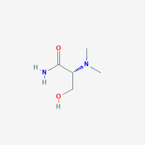 molecular formula C5H12N2O2 B053074 (R)-2-Dimethylamino-3-Hydroxypropionamide CAS No. 116833-21-7
