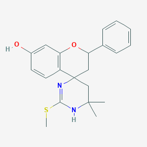 molecular formula C21H24N2O2S B5307401 6',6'-dimethyl-2'-(methylthio)-2-phenyl-2,3,5',6'-tetrahydro-1'H-spiro[chromene-4,4'-pyrimidin]-7-ol 