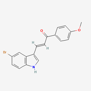 molecular formula C18H14BrNO2 B5307429 3-(5-bromo-1H-indol-3-yl)-1-(4-methoxyphenyl)-2-propen-1-one 