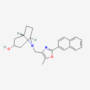 (3-endo)-8-{[5-methyl-2-(2-naphthyl)-1,3-oxazol-4-yl]methyl}-8-azabicyclo[3.2.1]octan-3-ol