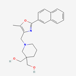 (1-{[5-methyl-2-(2-naphthyl)-1,3-oxazol-4-yl]methyl}piperidine-3,3-diyl)dimethanol