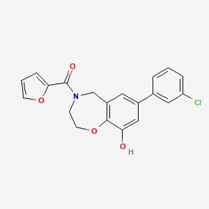 7-(3-chlorophenyl)-4-(2-furoyl)-2,3,4,5-tetrahydro-1,4-benzoxazepin-9-ol