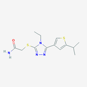 2-{[4-ethyl-5-(5-isopropyl-3-thienyl)-4H-1,2,4-triazol-3-yl]thio}acetamide