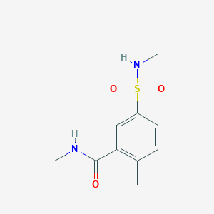 molecular formula C11H16N2O3S B5307496 5-[(ethylamino)sulfonyl]-N,2-dimethylbenzamide 