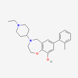 4-(1-ethylpiperidin-4-yl)-7-(2-methylphenyl)-2,3,4,5-tetrahydro-1,4-benzoxazepin-9-ol