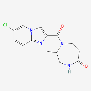 molecular formula C14H15ClN4O2 B5307526 1-[(6-chloroimidazo[1,2-a]pyridin-2-yl)carbonyl]-2-methyl-1,4-diazepan-5-one 