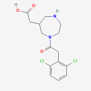 molecular formula C15H18Cl2N2O3 B5307527 {1-[(2,6-dichlorophenyl)acetyl]-1,4-diazepan-6-yl}acetic acid 