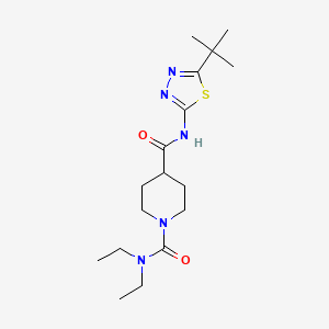 molecular formula C17H29N5O2S B5307548 N~4~-(5-tert-butyl-1,3,4-thiadiazol-2-yl)-N~1~,N~1~-diethyl-1,4-piperidinedicarboxamide 