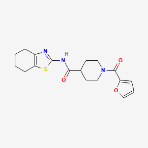 1-(2-furoyl)-N-(4,5,6,7-tetrahydro-1,3-benzothiazol-2-yl)piperidine-4-carboxamide