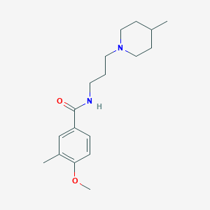 molecular formula C18H28N2O2 B5307587 4-methoxy-3-methyl-N-[3-(4-methyl-1-piperidinyl)propyl]benzamide 