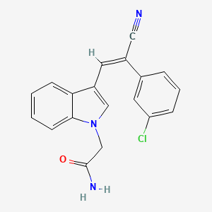 2-{3-[2-(3-chlorophenyl)-2-cyanovinyl]-1H-indol-1-yl}acetamide