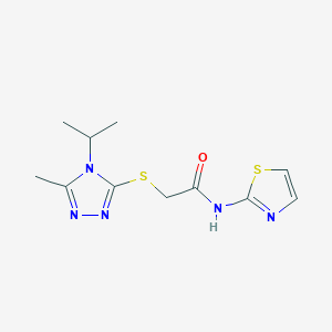 2-[(4-isopropyl-5-methyl-4H-1,2,4-triazol-3-yl)thio]-N-1,3-thiazol-2-ylacetamide