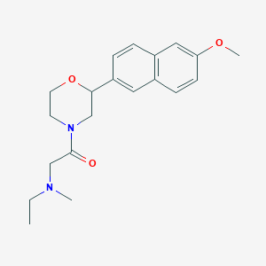 molecular formula C20H26N2O3 B5307622 N-ethyl-2-[2-(6-methoxy-2-naphthyl)morpholin-4-yl]-N-methyl-2-oxoethanamine 