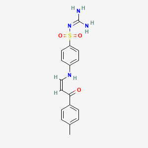 molecular formula C17H18N4O3S B5307664 N-[amino(imino)methyl]-4-{[3-(4-methylphenyl)-3-oxo-1-propen-1-yl]amino}benzenesulfonamide 