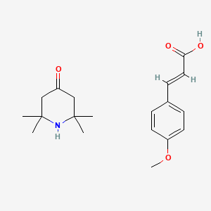 3-(4-methoxyphenyl)acrylic acid - 2,2,6,6-tetramethyl-4-piperidinone (1:1)