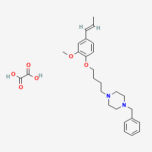 molecular formula C27H36N2O6 B5307700 1-benzyl-4-{4-[2-methoxy-4-(1-propen-1-yl)phenoxy]butyl}piperazine oxalate 