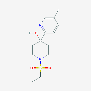 molecular formula C13H20N2O3S B5307701 1-(ethylsulfonyl)-4-(5-methylpyridin-2-yl)piperidin-4-ol 