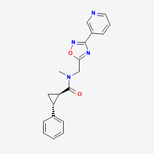 (1R*,2R*)-N-methyl-2-phenyl-N-[(3-pyridin-3-yl-1,2,4-oxadiazol-5-yl)methyl]cyclopropanecarboxamide