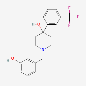 molecular formula C19H20F3NO2 B5307736 1-(3-hydroxybenzyl)-4-[3-(trifluoromethyl)phenyl]-4-piperidinol 