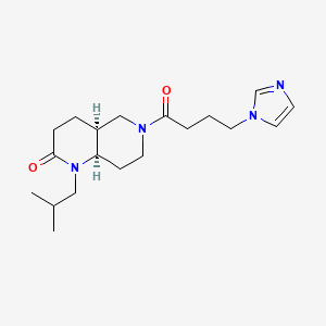 (4aS*,8aR*)-6-[4-(1H-imidazol-1-yl)butanoyl]-1-isobutyloctahydro-1,6-naphthyridin-2(1H)-one