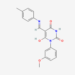 1-(3-methoxyphenyl)-5-{[(4-methylphenyl)amino]methylene}-2,4,6(1H,3H,5H)-pyrimidinetrione