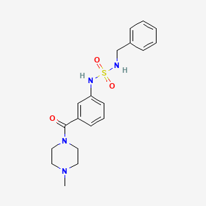 molecular formula C19H24N4O3S B5307802 N-benzyl-N'-{3-[(4-methylpiperazin-1-yl)carbonyl]phenyl}sulfamide 