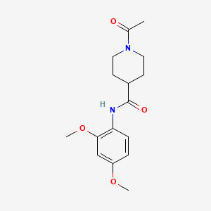 molecular formula C16H22N2O4 B5307804 1-acetyl-N-(2,4-dimethoxyphenyl)-4-piperidinecarboxamide 