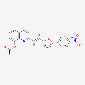 2-{2-[5-(4-nitrophenyl)-2-furyl]vinyl}-8-quinolinyl acetate