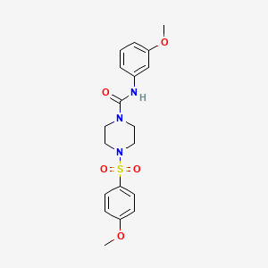 N-(3-methoxyphenyl)-4-[(4-methoxyphenyl)sulfonyl]-1-piperazinecarboxamide