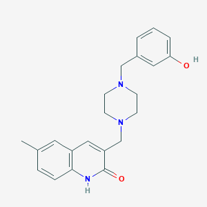 3-{[4-(3-hydroxybenzyl)piperazin-1-yl]methyl}-6-methylquinolin-2(1H)-one