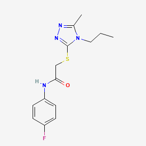 N-(4-fluorophenyl)-2-[(5-methyl-4-propyl-4H-1,2,4-triazol-3-yl)thio]acetamide