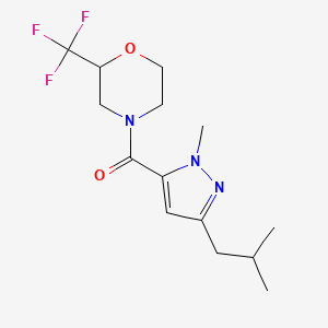 molecular formula C14H20F3N3O2 B5307928 4-[(3-isobutyl-1-methyl-1H-pyrazol-5-yl)carbonyl]-2-(trifluoromethyl)morpholine 