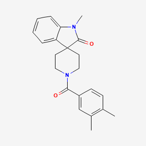 molecular formula C22H24N2O2 B5307933 1'-(3,4-dimethylbenzoyl)-1-methylspiro[indole-3,4'-piperidin]-2(1H)-one 