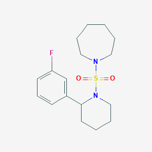 1-{[2-(3-fluorophenyl)-1-piperidinyl]sulfonyl}azepane