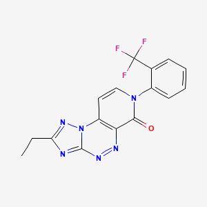 molecular formula C16H11F3N6O B5307996 2-ethyl-7-[2-(trifluoromethyl)phenyl]pyrido[4,3-e][1,2,4]triazolo[5,1-c][1,2,4]triazin-6(7H)-one 