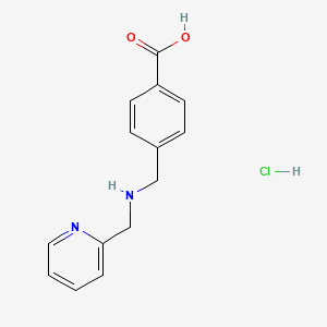 molecular formula C14H15ClN2O2 B5308017 4-{[(2-pyridinylmethyl)amino]methyl}benzoic acid hydrochloride 