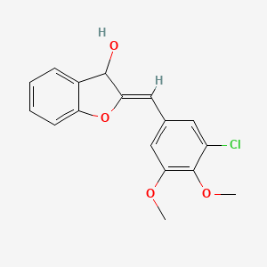 2-(3-chloro-4,5-dimethoxybenzylidene)-2,3-dihydro-1-benzofuran-3-ol