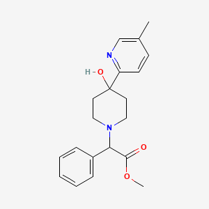 molecular formula C20H24N2O3 B5308026 methyl [4-hydroxy-4-(5-methylpyridin-2-yl)piperidin-1-yl](phenyl)acetate 