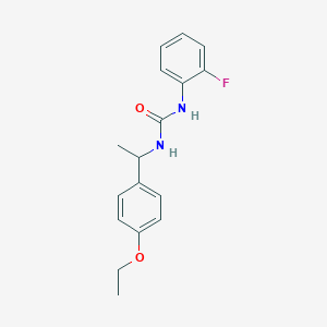 molecular formula C17H19FN2O2 B5308034 N-[1-(4-ethoxyphenyl)ethyl]-N'-(2-fluorophenyl)urea 