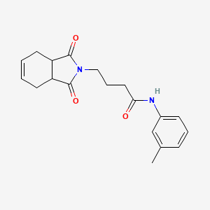 molecular formula C19H22N2O3 B5308059 4-(1,3-dioxo-1,3,3a,4,7,7a-hexahydro-2H-isoindol-2-yl)-N-(3-methylphenyl)butanamide 