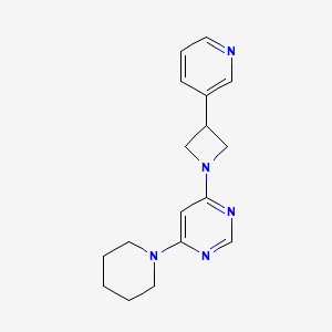 molecular formula C17H21N5 B5308083 4-(1-piperidinyl)-6-[3-(3-pyridinyl)-1-azetidinyl]pyrimidine 