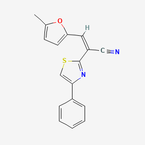 3-(5-methyl-2-furyl)-2-(4-phenyl-1,3-thiazol-2-yl)acrylonitrile