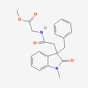 methyl {[(3-benzyl-1-methyl-2-oxo-2,3-dihydro-1H-indol-3-yl)acetyl]amino}acetate