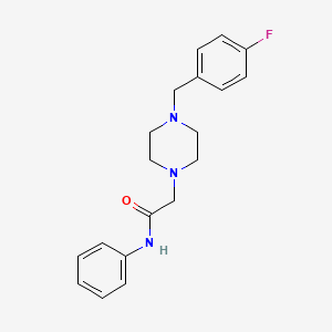 molecular formula C19H22FN3O B5308143 2-[4-(4-fluorobenzyl)-1-piperazinyl]-N-phenylacetamide 