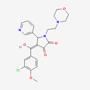 4-(3-chloro-4-methoxybenzoyl)-3-hydroxy-1-[2-(4-morpholinyl)ethyl]-5-(3-pyridinyl)-1,5-dihydro-2H-pyrrol-2-one